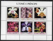 St Thomas & Prince Islands 2003 Orchids (with Marilyn Monroe) perf sheetlet containing 6 values unmounted mint Mi 2043-48