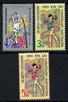 Ukraine 1992 Barcelona Olympic Games set of 3 (Pole Vault & Gymnastics) SG 54-56 unmounted mint