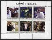 St Thomas & Prince Islands 2003 Moufflons (Wild Rams) perf sheetlet containing 6 values unmounted mint Mi 2154-59