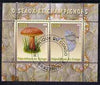 Congo 2008 Birds & Mushrooms #3 perf sheetlet containing 2 values cto used