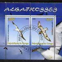 Congo 2008 Birds - Albatros perf sheetlet containing 2 values cto used