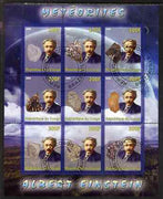 Congo 2008 Albert Einstein & Meteorites perf sheetlet containing 9 values cto used