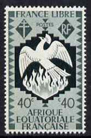 French Equatorial Africa 1941 Phoenix Bird rising from the Ashes 40c slate-green unmounted mint, SG 168