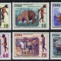 Cuba 2008 Pre-historic Man & Animals perf set of 6 unmounted mint