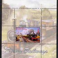 Ivory Coast 2004 Steam Railways #1 perf s/sheet unmounted mint