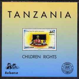 Tanzania 1998 Children's Rights perf m/sheet unmounted mint SG MS 2140