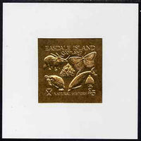 Easdale 1991 Natural History £5 imperf souvenir sheet embossed in gold on thin card (imperf) unmounted mint