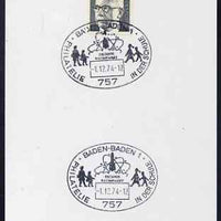 Postmark - West Germany 1974 postcard bearing 5pfg stamp with special cancellation for Philately in Schools - Space Technology