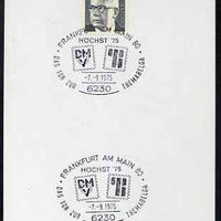 Postmark - West Germany 1975 postcard bearing 5pfg stamp with special cancellation for ThemaBelga Stamp Exhibition