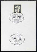 Postmark - West Germany 1975 postcard bearing 5pfg stamp with special cancellation for ThemaBelga Stamp Exhibition