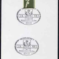 Postmark - West Germany 1976 postcard bearing 5pfg stamp with special cancellation for Tank Association Stamp Club