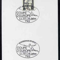 Postmark - West Germany 1975 postcard bearing 5pfg stamp with special cancellation for Coupe d'Europe showing Fencing