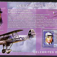 Congo 2006 Great Aviators perf s/sheet containing 1 value (Antoine de Saint-Exupery & Bristol Bulldog II) unmounted mint