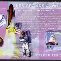 Congo 2006 Great Aviators perf s/sheet containing 1 value (Neil Armstrong & apollo 11) unmounted mint