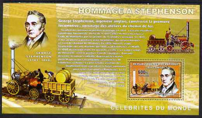 Congo 2006 George Stephenson perf s/sheet, unmounted mint