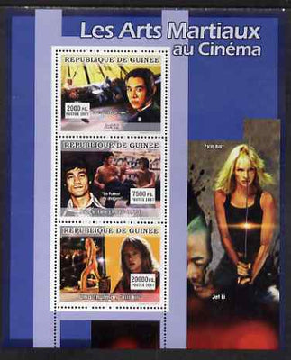 Guinea - Conakry 2007 Martial Arts Movies perf sheetlet containing 3 values unmounted mint, Yv 3041-43