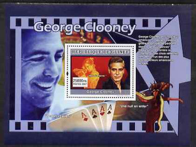 Guinea - Conakry 2007 American Male Film Stars perf souvenir sheet (George Clooney) unmounted mint Yv 648