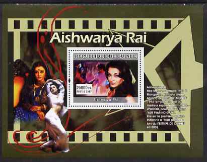 Guinea - Conakry 2007 Indian Film Stars perf souvenir sheet (Aishwarya Rai) unmounted mint