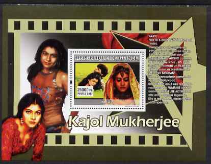 Guinea - Conakry 2007 Indian Film Stars perf souvenir sheet (Kajol Mukherjee) unmounted mint