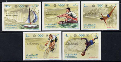 Fujeira 1971 Munich Olympics imperf set of 5 unmounted mint (Mi 748-52B)