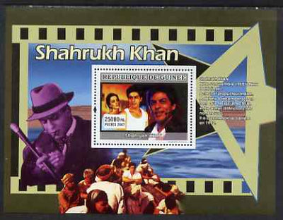 Guinea - Conakry 2007 Indian Film Stars perf souvenir sheet (Shahrukh Khan) unmounted mint