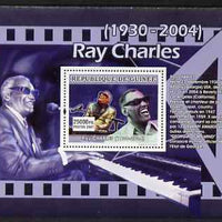 Guinea - Conakry 2007 Male Music Stars perf souvenir sheet (Ray Charles) unmounted mint