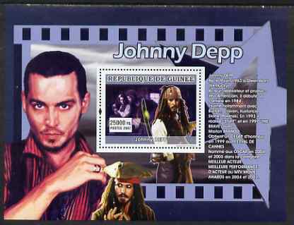 Guinea - Conakry 2007 'The Greats' perf souvenir sheet (Johnny Depp) unmounted mint