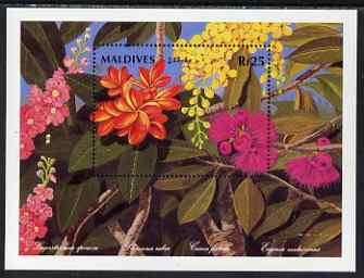 Maldive Islands 1992 National Flowers perf m/sheet #1 unmounted mint SG MS 1661a