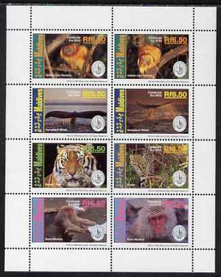 Maldive Islands 1994 Centenary of Sierra Club perf sheetlet containing 8 values unmounted mint SG 2019-26
