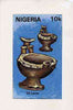 Nigeria 1990 Pottery - original hand-painted artwork for 10k value (Oil Lamp) by unknown artist on card 5" x 9" endorsed A4 on back