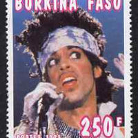 Burkina Faso 1995 Showbiz - 250f Prince perf single unmounted mint