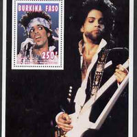 Burkina Faso 1995 Showbiz - 250f Prince perf m/sheet unmounted mint