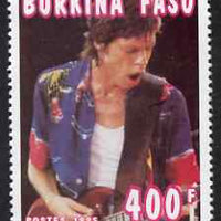 Burkina Faso 1995 Showbiz - 400f Mick Jagger perf single unmounted mint