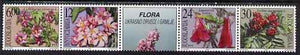 Yugoslavia 2001 Flora se-tenant strip of 4 plus label, unmounted mint SG 3297-3300
