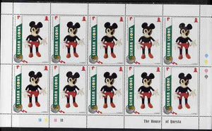 Sierra Leone 1995 Christmas - Disney Toys 5L Mickey Mouse Doll perf sheetlet containing 10 values unmounted mint, as SG 2391