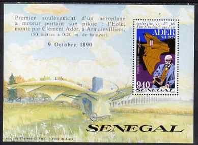 Senegal 1991 Centenary of Ader's First Heavier than Air Flight 940f perf m/sheet unmounted mint, SG MS 1110