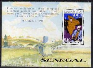 Senegal 1991 Centenary of Ader's First Heavier than Air Flight 940f perf m/sheet unmounted mint, SG MS 1110