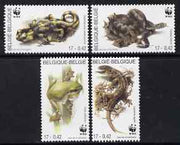 Belgium 2000 WWF Amphibians & Reptiles perf set of 4 unmounted mint SG 3566-69