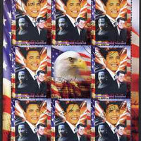 Easdale 2008 Barack Obama perf sheetlet containing 8 values plus label, fine cto used