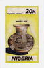 Nigeria 1990 Pottery - original hand-painted artwork for 20k value (Water Pot) by NSP&MCo Staff Artist Clement O Ogbebor on card 5" x 9" endorsed B3 on back