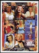 Madagascar 1999 Marilyn Monroe perf sheetlet containing complete set of 9 values fine cto used