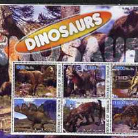 Somalia 2003 Dinosaurs large perf sheetlet containing 6 values unmounted mint