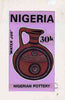 Nigeria 1990 Pottery - original hand-painted artwork for 30k value (Water Jug) by unknown artist on board 5" x 9" endorsed D1 on back