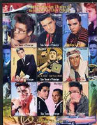 St Thomas & Prince Islands 2005 70th Birth Anniversary of Elvis Presley perf sheetlet containing complete set of 9 values fine cto used
