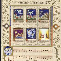 St Vincent 1977 Christmas perf m/sheet containing set of 6 values unmounted mint, SG MS 550