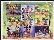 Benin 2008 Beijing Olympics - Disney Characters & Sports #1 perf sheetlet containing 8 values plus label fine cto used