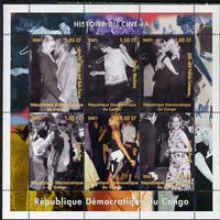 Congo 2001 History of the Cinema (Actors & Actresses) perf sheetlet containing set of 6 values unmounted mint