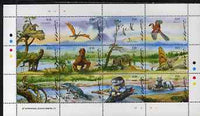 Guyana 1993 Prehistoric Animals perf sheetlet containing 12 values unmounted mint, SG 3539-50