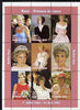 Burkina Faso 1997 Princess Diana #1 perf sheetlet containing 9 values (various portraits) unmounted mint