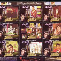 Benin 2009 Elvis Presley - Album Covers perf sheetlet containing 9 values unmounted mint. Note this item is privately produced and is offered purely on its thematic appeal